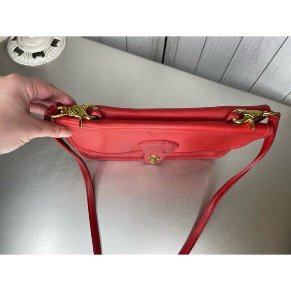 Vintage COACH Bonnie Cashin Double Turnlock Twin Clutch Shoulder Bag RED *RARE* - Picture 2 of 13